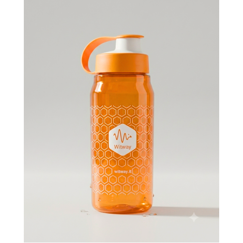 Borraccia in Tritan Colore Arancio 600 ml (50pz.) con Tag Rfid