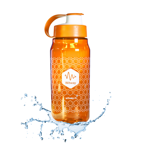 Borraccia in Tritan Colore Arancio 600 ml (50pz.) con Tag Rfid